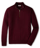 Peter Millar Autumn Crest Suede Trim Quarter-Zip Pullover - Bordeaux