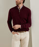 Peter Millar Autumn Crest Suede Trim Quarter-Zip Pullover