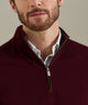 Peter Millar Autumn Crest Suede Trim Quarter-Zip Pullover
