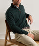 Peter Millar Autumn Crest Suede Trim Quarter-Zip Pullover