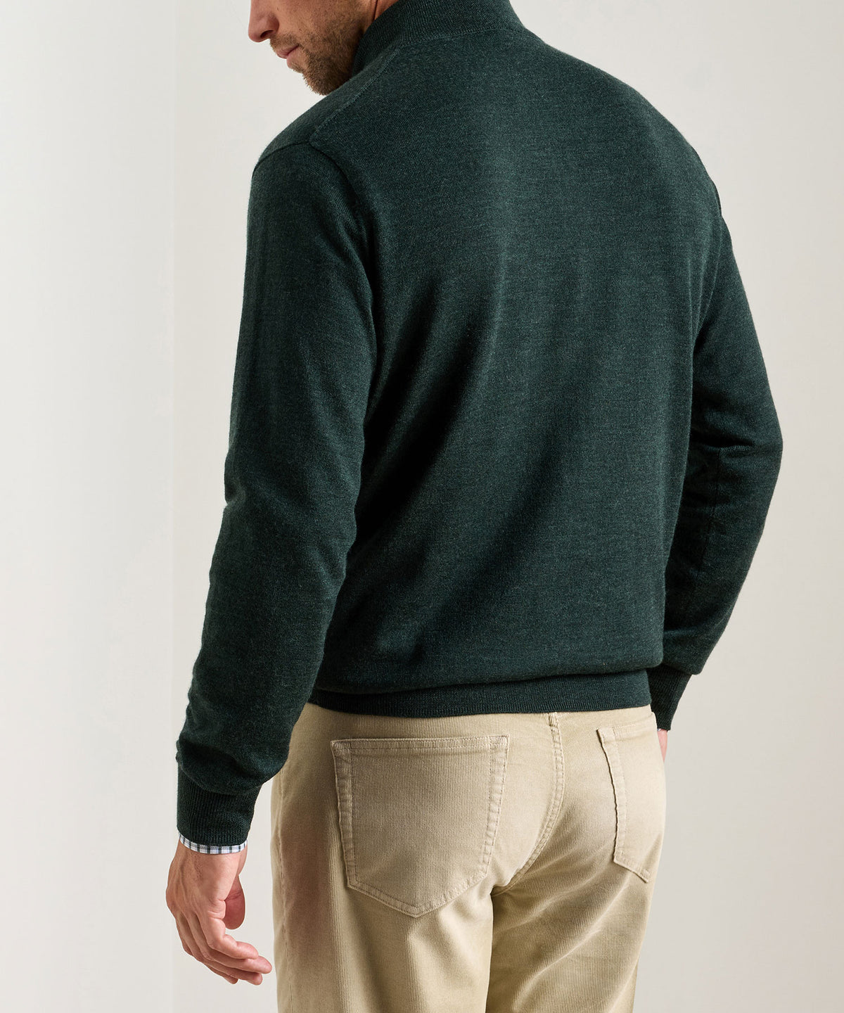 Peter Millar Autumn Crest Suede Trim Quarter-Zip Pullover, Men's Big & Tall
