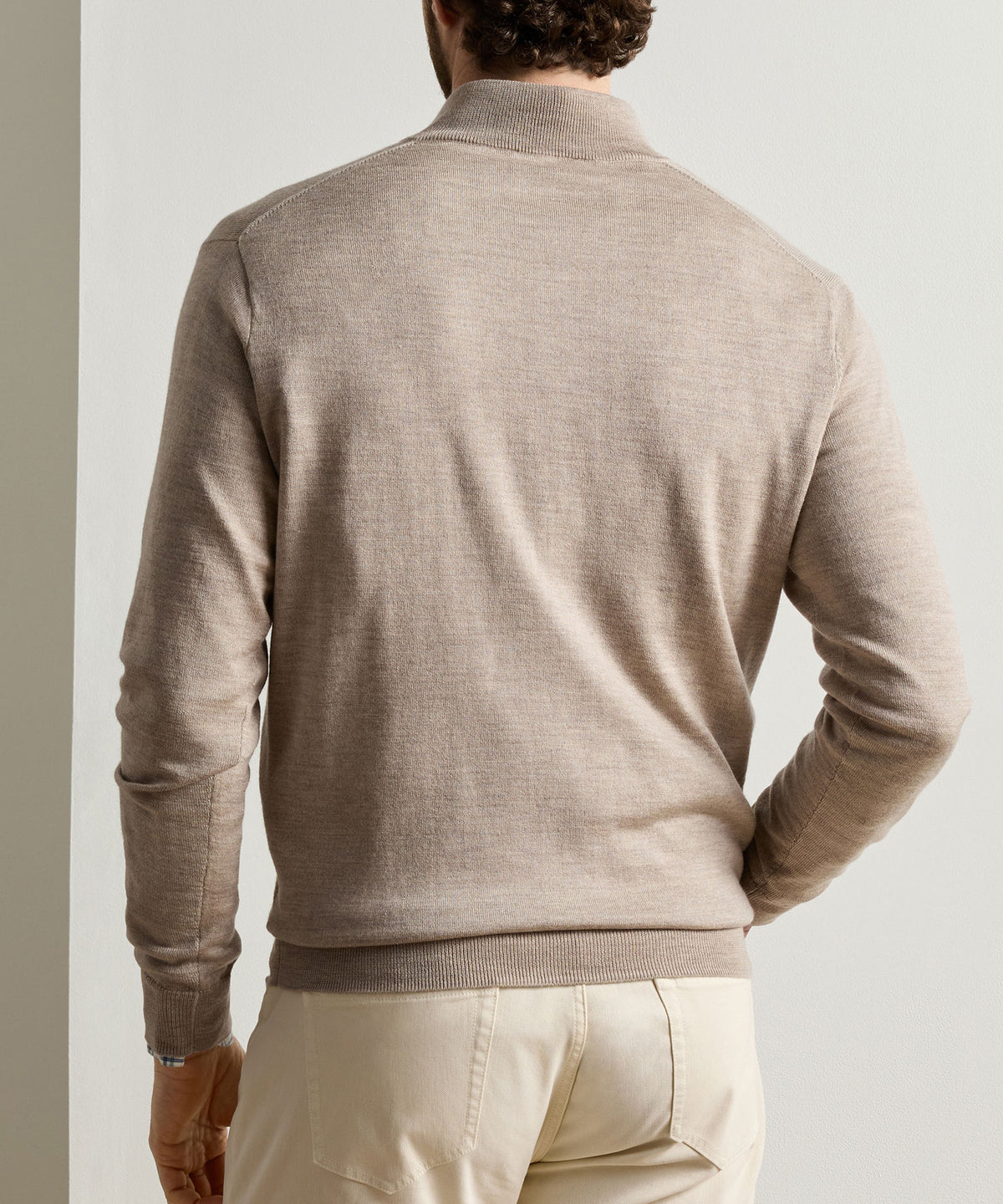 Peter Millar Autumn Crest Suede Trim Quarter-Zip Pullover, Men's Big & Tall