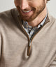 Peter Millar Autumn Crest Suede Trim Quarter-Zip Pullover