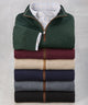 Peter Millar Autumn Crest Suede Trim Quarter-Zip Pullover