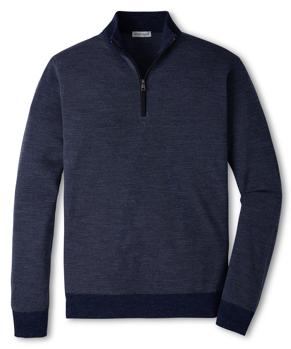Peter Millar Blair Birdseye Quarter-Zip Pullover - Navy, Men's Big & Tall
