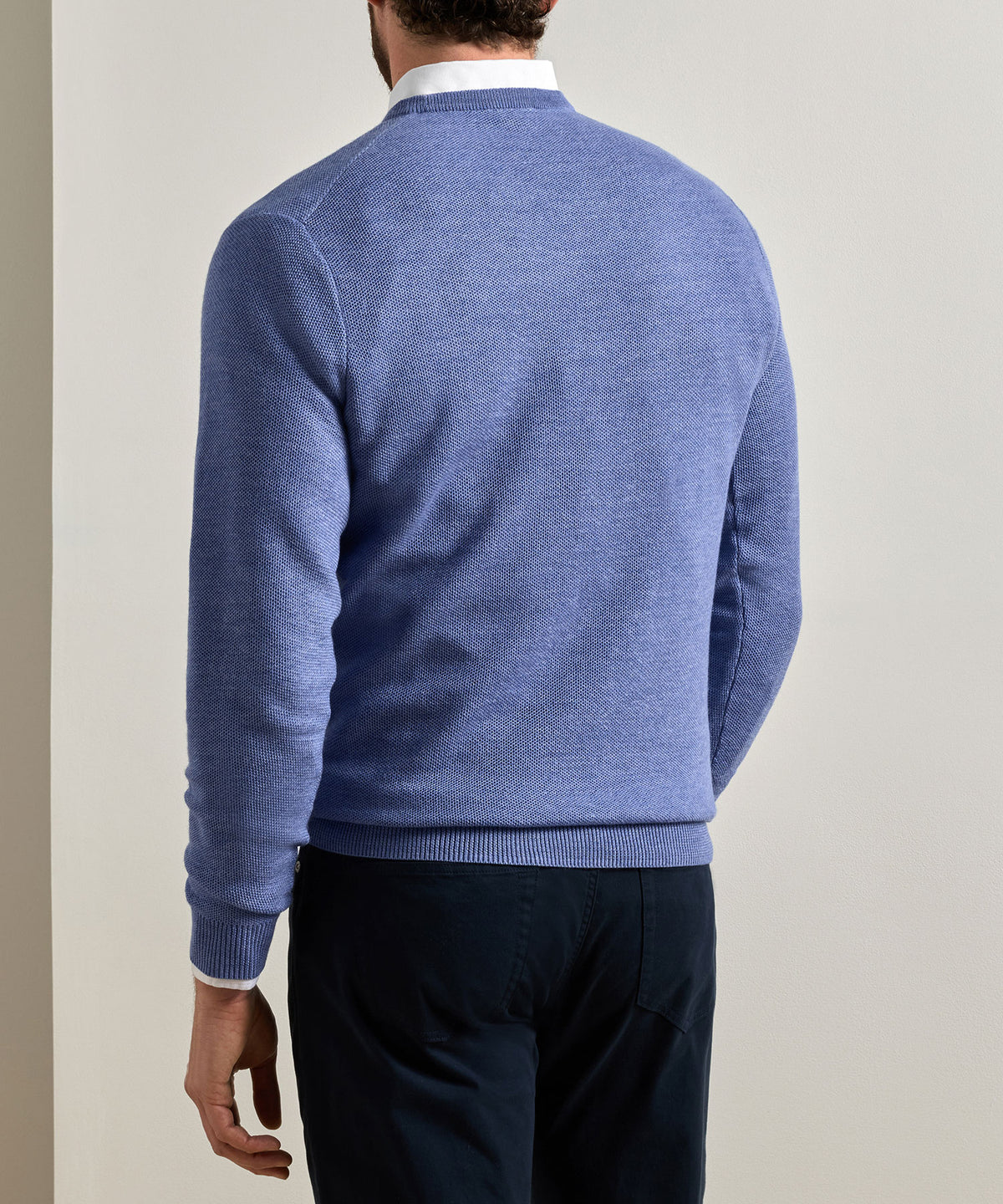 Peter Millar Long Sleeve Autumn Crest Honeycomb Crew Neck Pullover, Men's Big & Tall