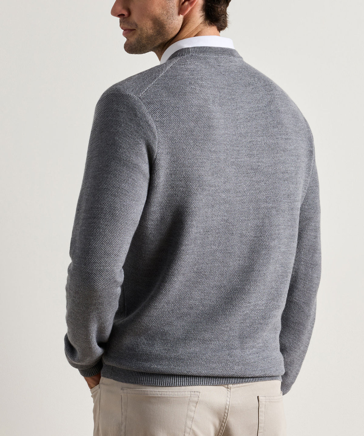 Peter Millar Long Sleeve Autumn Crest Honeycomb Crew Neck Pullover, Men's Big & Tall