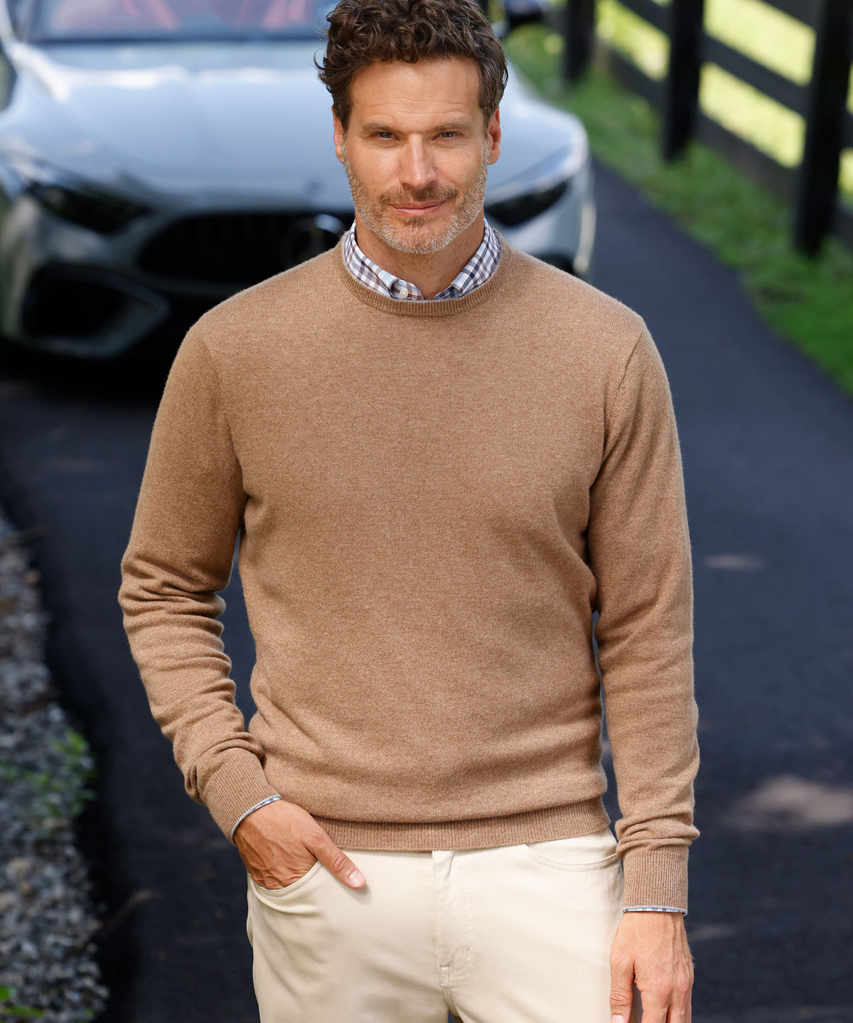 Peter Millar Crown Heritage Cashmere Crew, Men's Big & Tall