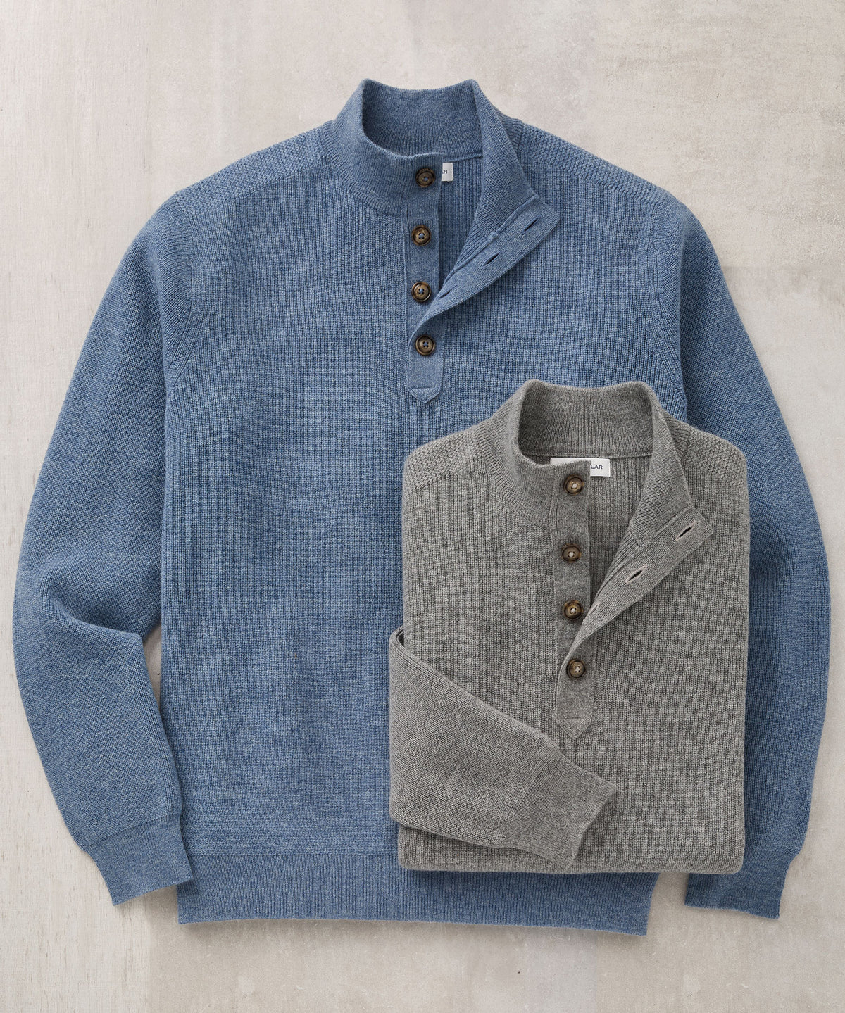 Peter Millar Blackburn Button Mock Sweater, Men's Big & Tall