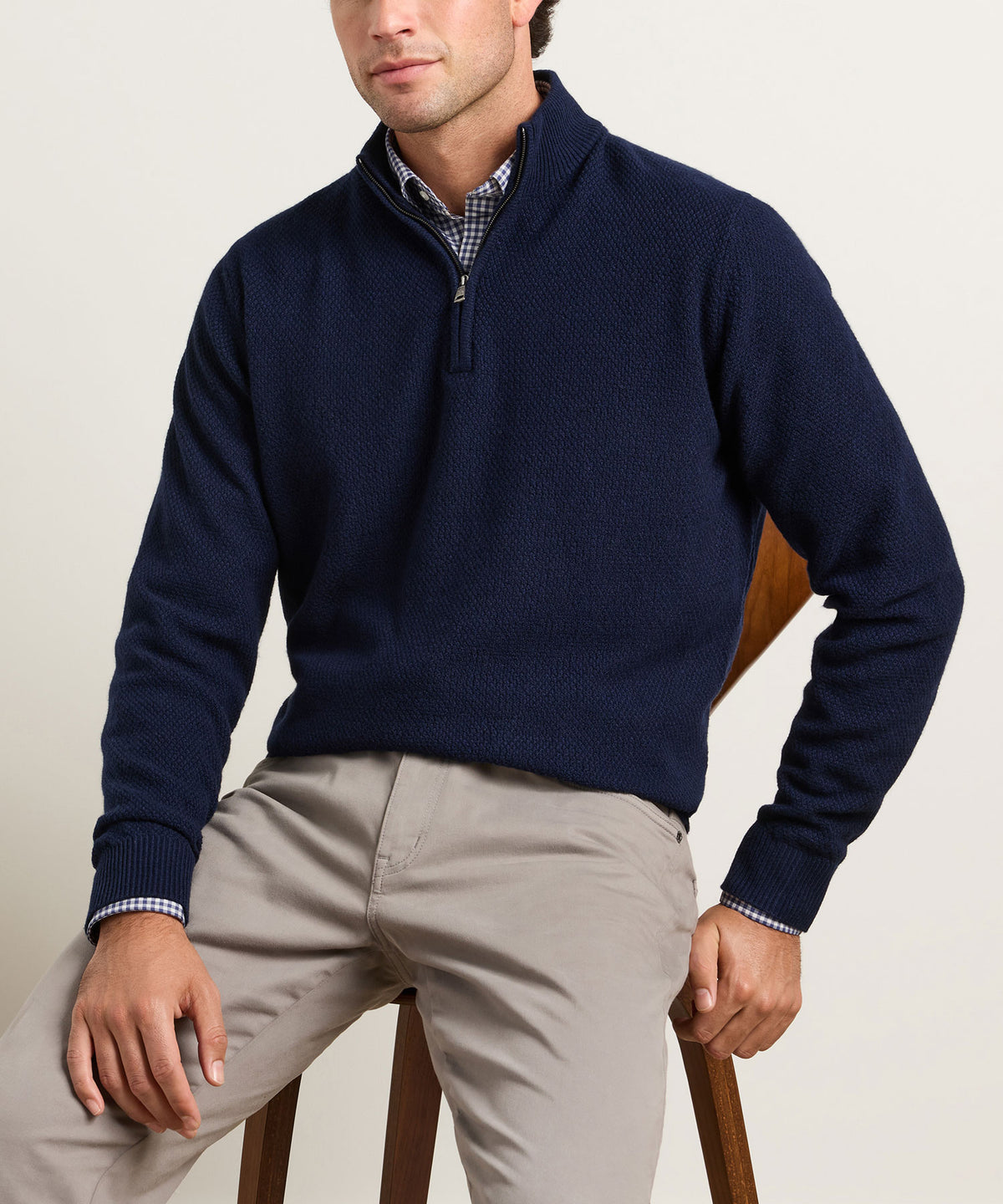 Peter Millar Crescent Texture Quarter-Zip Pullover, Men's Big & Tall