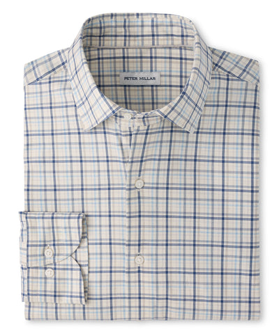 Peter Millar Long Sleeve Wyatt Twill Sport Shirt, Men's Big & Tall