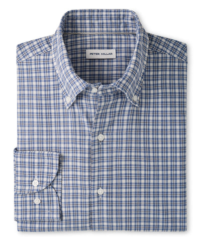 Peter Millar Oliver Performance Flannel Long Sleeve Sport Shirt, Men's Big & Tall