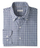 Peter Millar Oliver Performance Flannel Long Sleeve Sport Shirt - Crown Blue