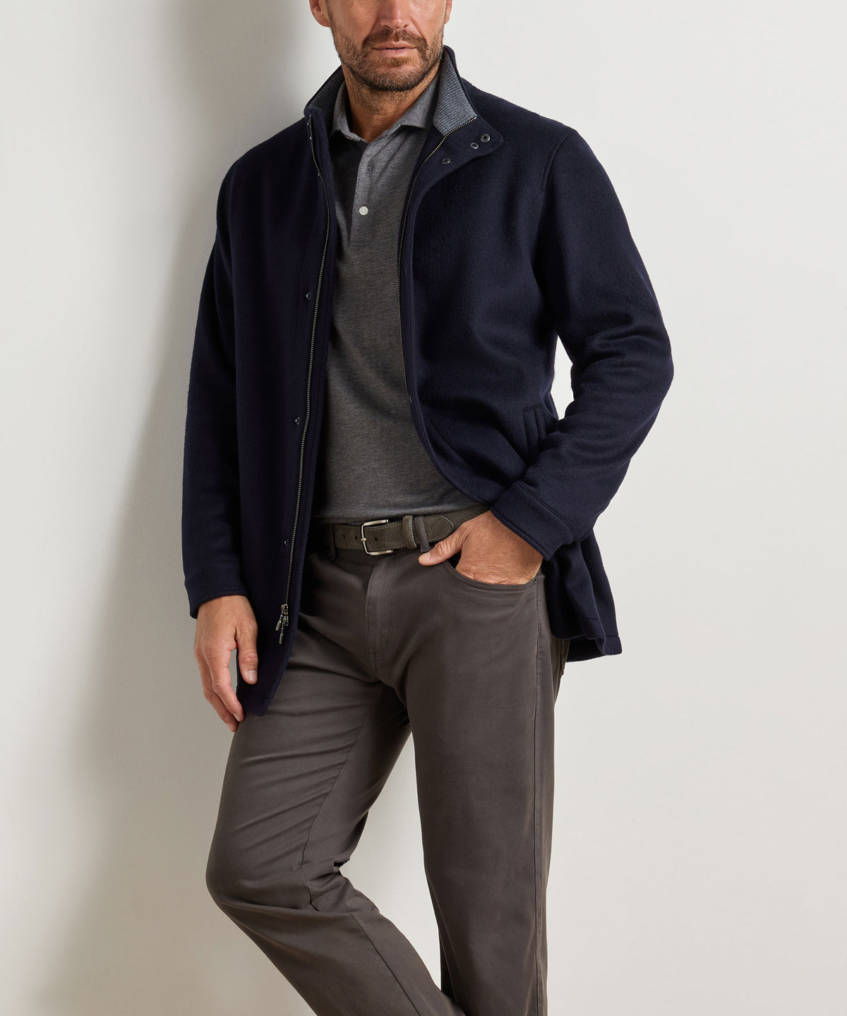 Peter Millar Crown Flex Merino City Coat, Men's Big & Tall