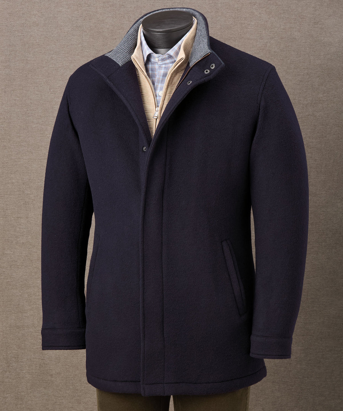 Peter Millar Crown Flex Merino City Coat, Men's Big & Tall