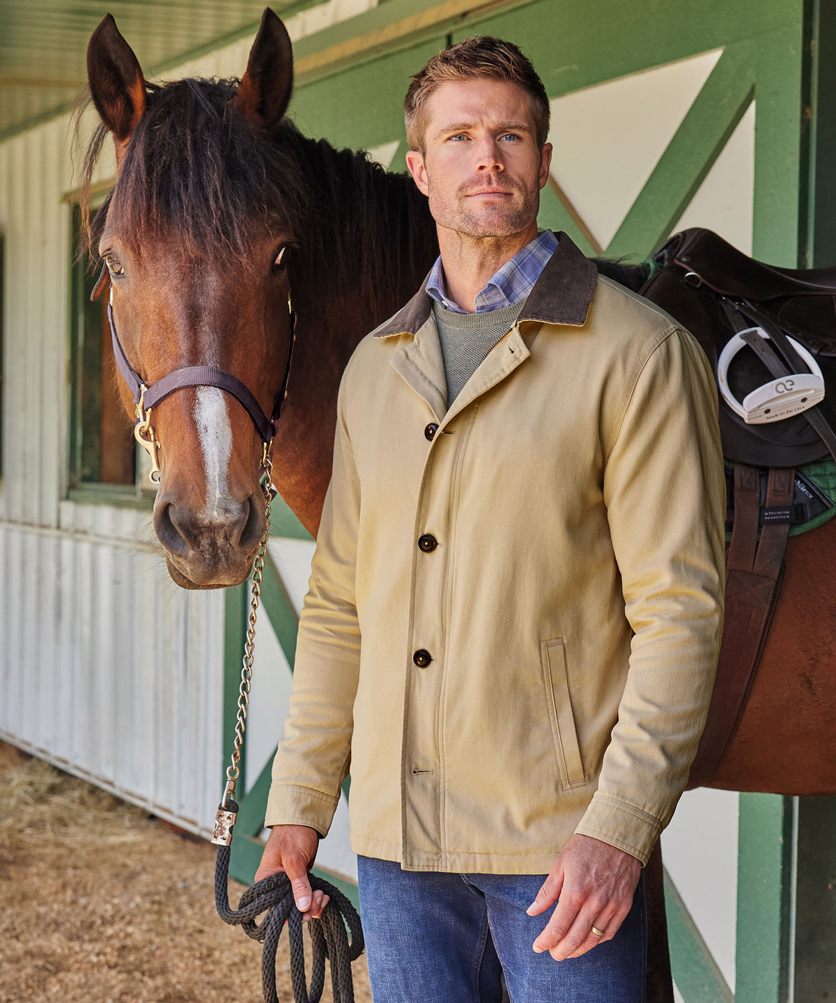 Peter Millar Chatham Cotton Cashmere Coat, Men's Big & Tall