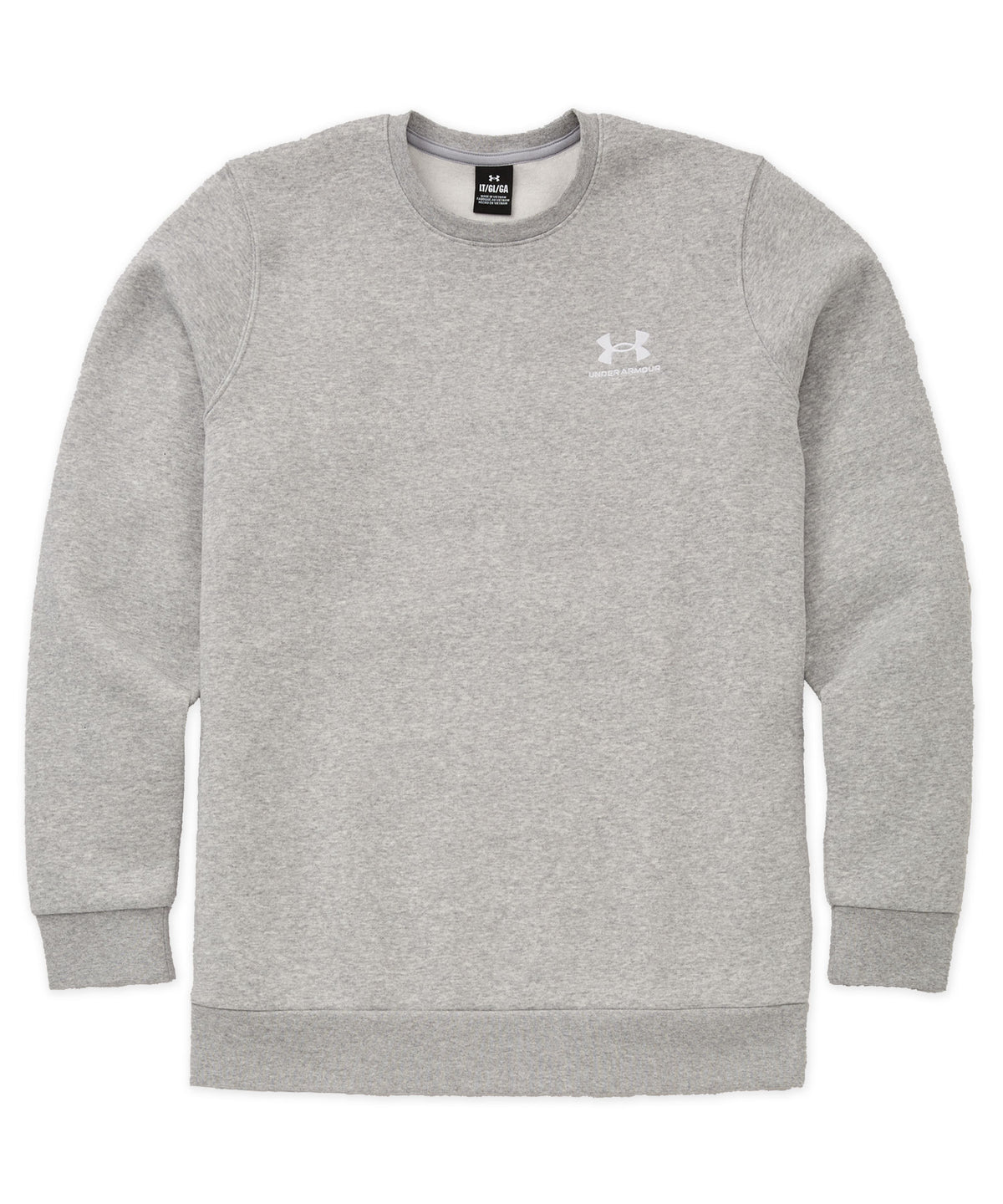 Under Armour Icon Fleece Crew Pullover - Grey Heather, Men's Big & Tall