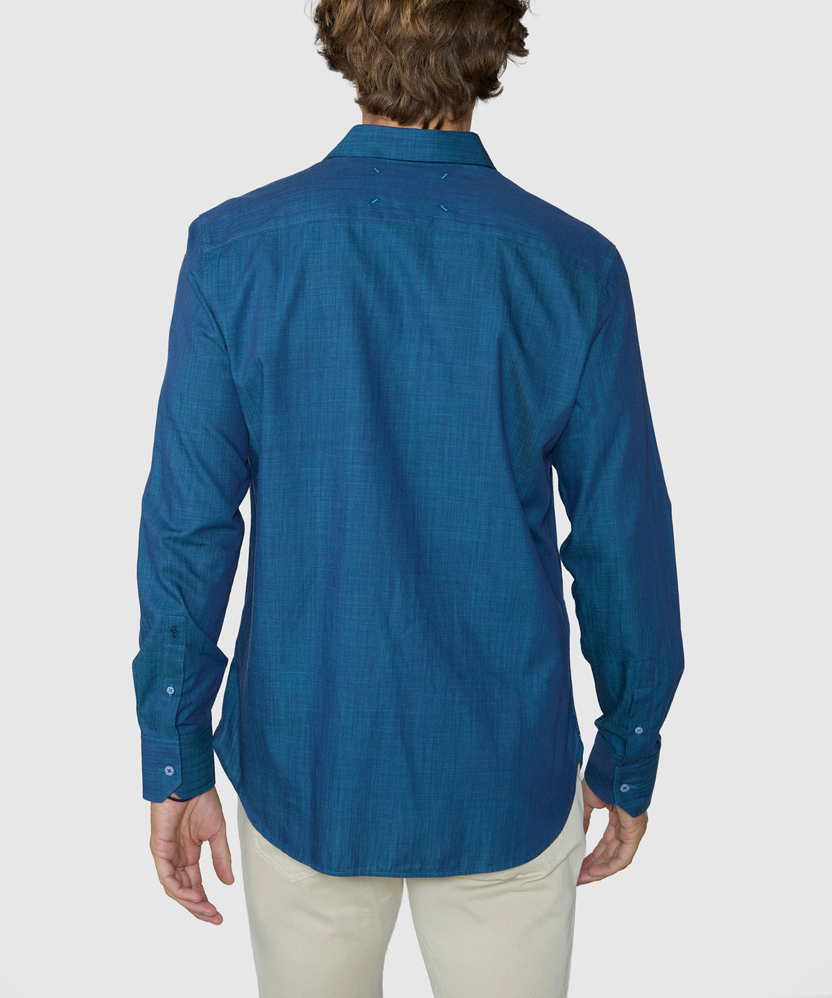 Robert Graham Long Sleeve 'Kerrington' Sport Shirt - Turquoise, Men's Big & Tall
