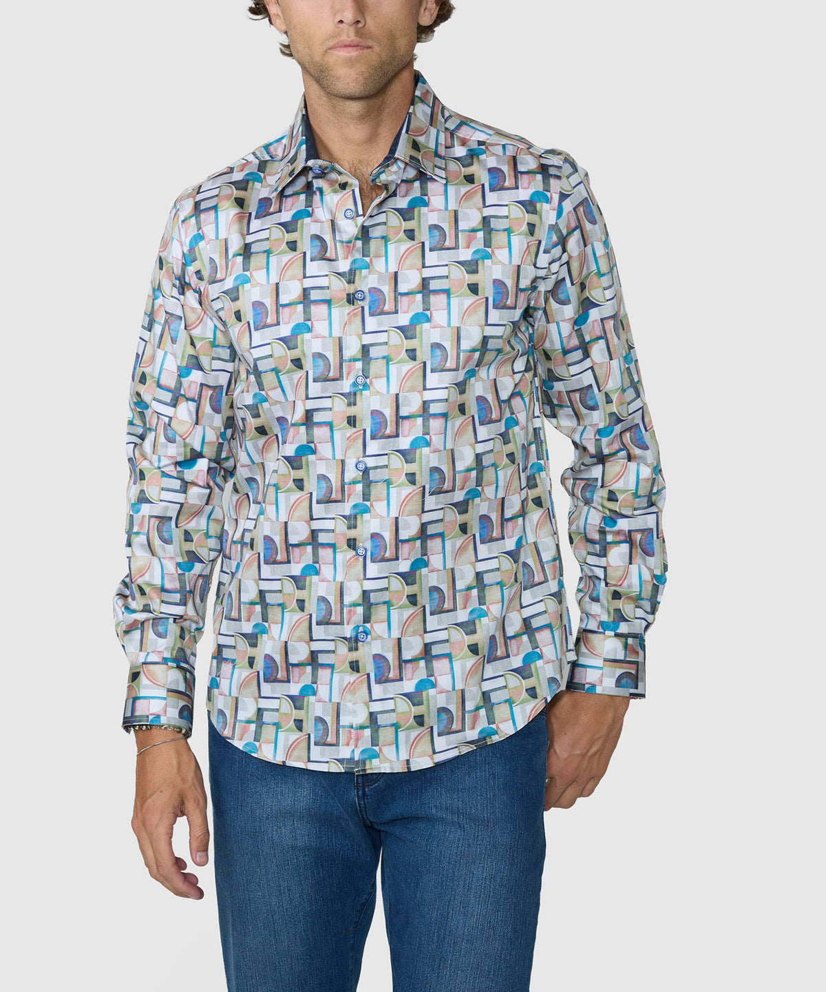 Robert Graham Long Sleeve 'Gainsborough' Sport Shirt - Multi, Men's Big & Tall
