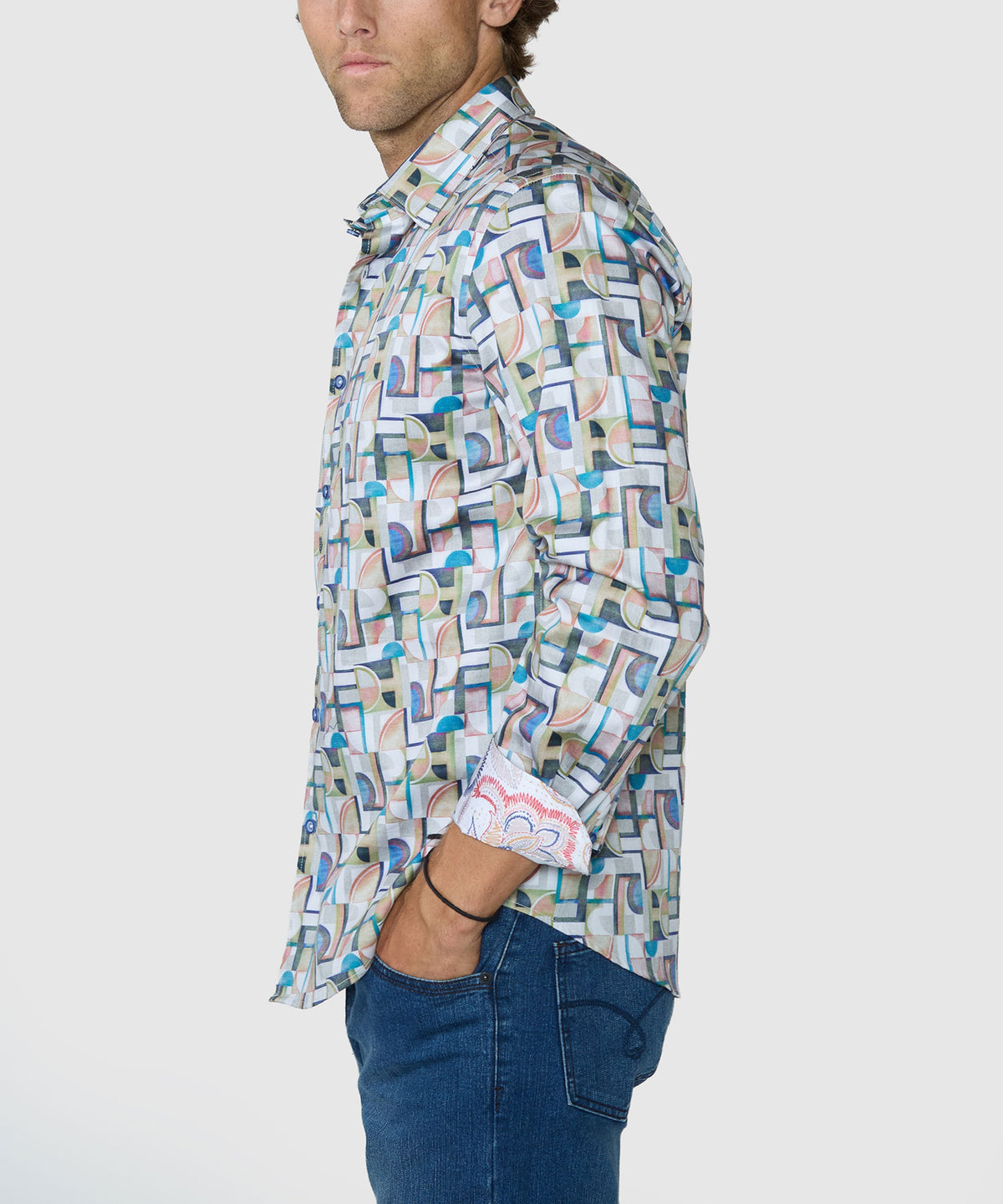 Robert Graham Long Sleeve 'Gainsborough' Sport Shirt - Multi, Men's Big & Tall