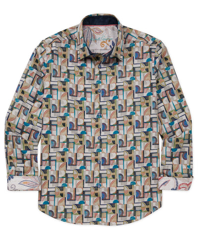 Robert Graham Long Sleeve 'Gainsborough' Sport Shirt, Men's Big & Tall