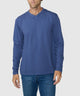 Westport Lifestyle Long Sleeve Dunes Pique Hi-Vee Tee - Navy