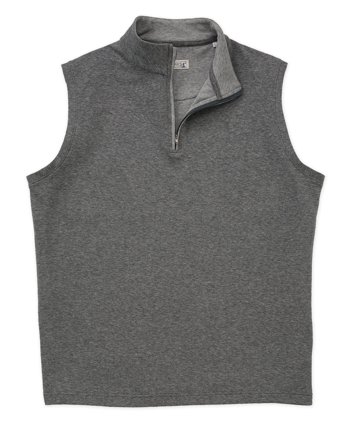 Westport Lifestyle "The Signature" Quarter-Zip Vest - Charcoal Heather, Men's Big & Tall