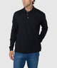 Westport Lifestyle Sunwashed Long Sleeve Polo - Black