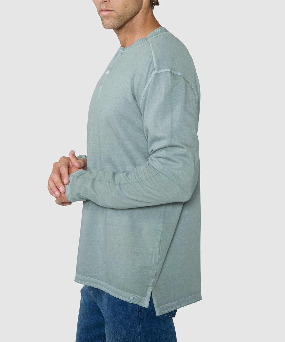 Westport Lifestyle Sunwashed Long Sleeve Henley, Men's Big & Tall