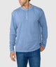 Westport Lifestyle Sunwashed Long Sleeve Henley - Lake