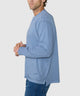Westport Lifestyle Sunwashed Long Sleeve Henley - Lake