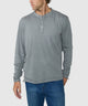 Westport Lifestyle Sunwashed Long Sleeve Henley - Tumbleweed