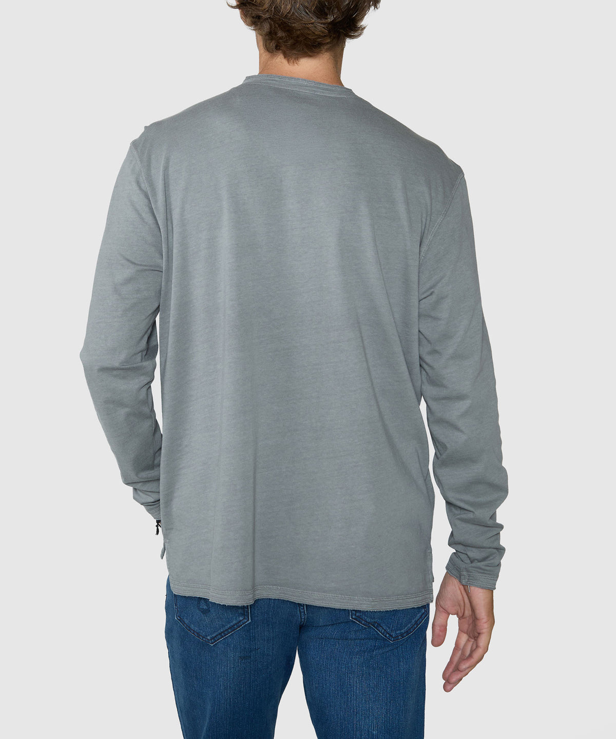 Westport Lifestyle Sunwashed Long Sleeve Henley - Tumbleweed, Men's Big & Tall