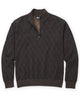 Westport Black Belvedere Diamond Quarter-Zip Pullover - Charcoal