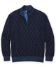 Westport Black Belvedere Diamond Quarter-Zip Pullover - Navy