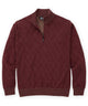 Westport Black Belvedere Diamond Quarter-Zip Pullover - Wine