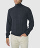 Westport Black Long Sleeve Alpine Cable Turtleneck Sweater - Onyx