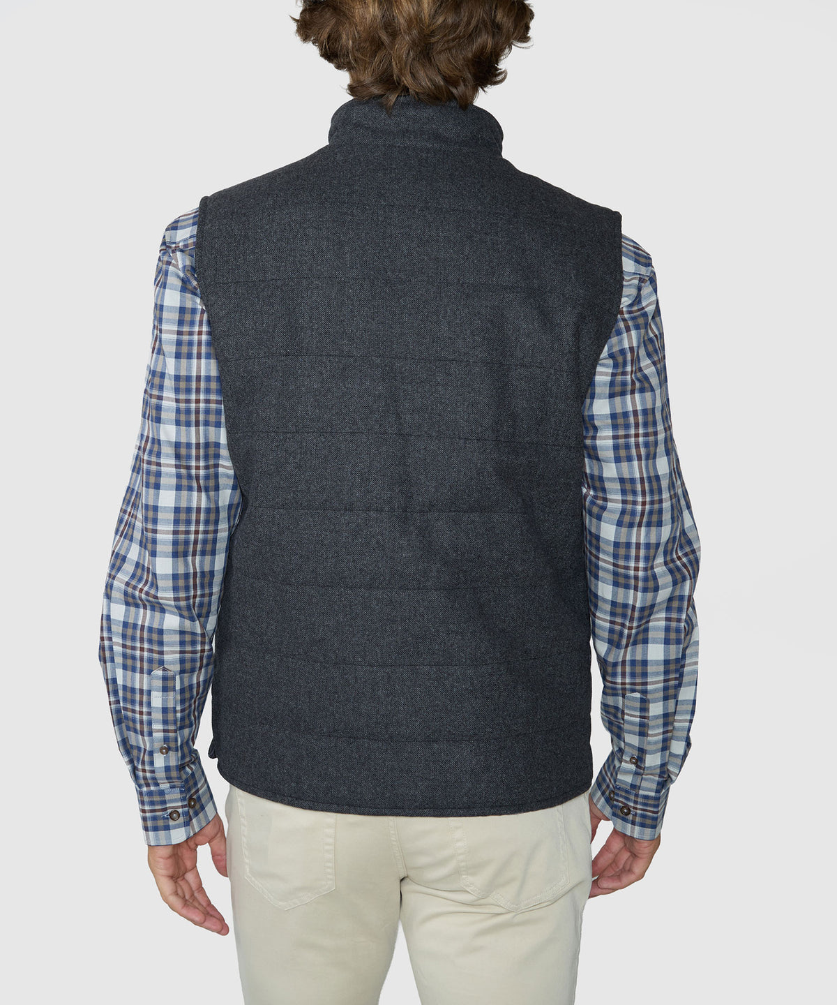 Westport Black Commuter Wool Blend Vest - Charcoal, Men's Big & Tall