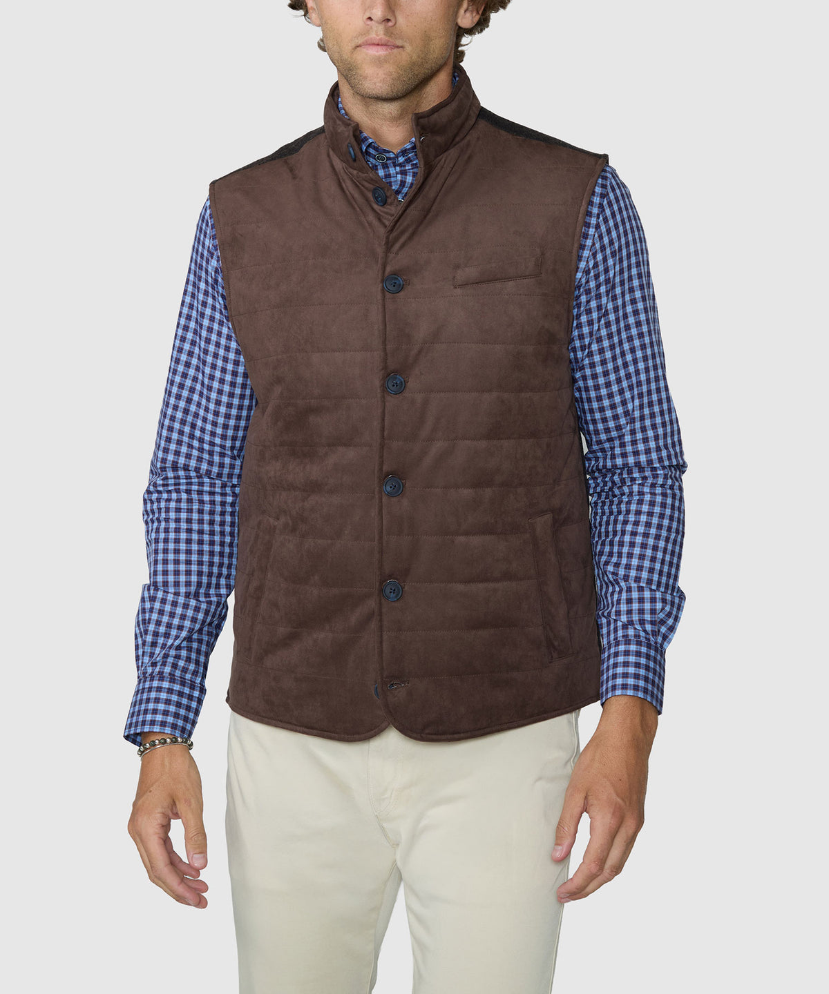 Westport Black Meridian Channel Vest - Chocolate, Men's Big & Tall