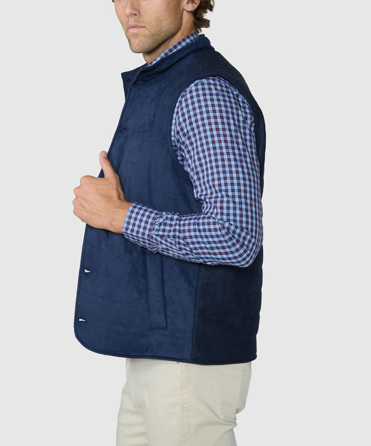 Westport Black Meridian Channel Vest - Navy, Men's Big & Tall