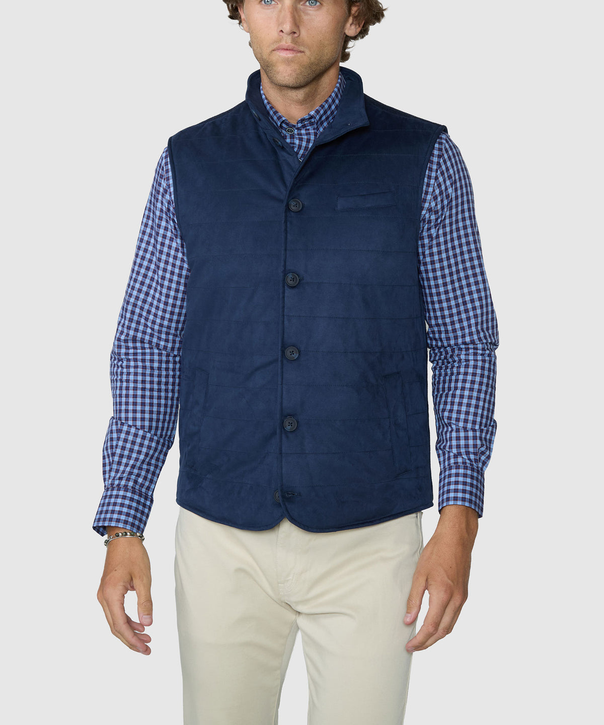 Westport Black Meridian Channel Vest - Navy, Men's Big & Tall