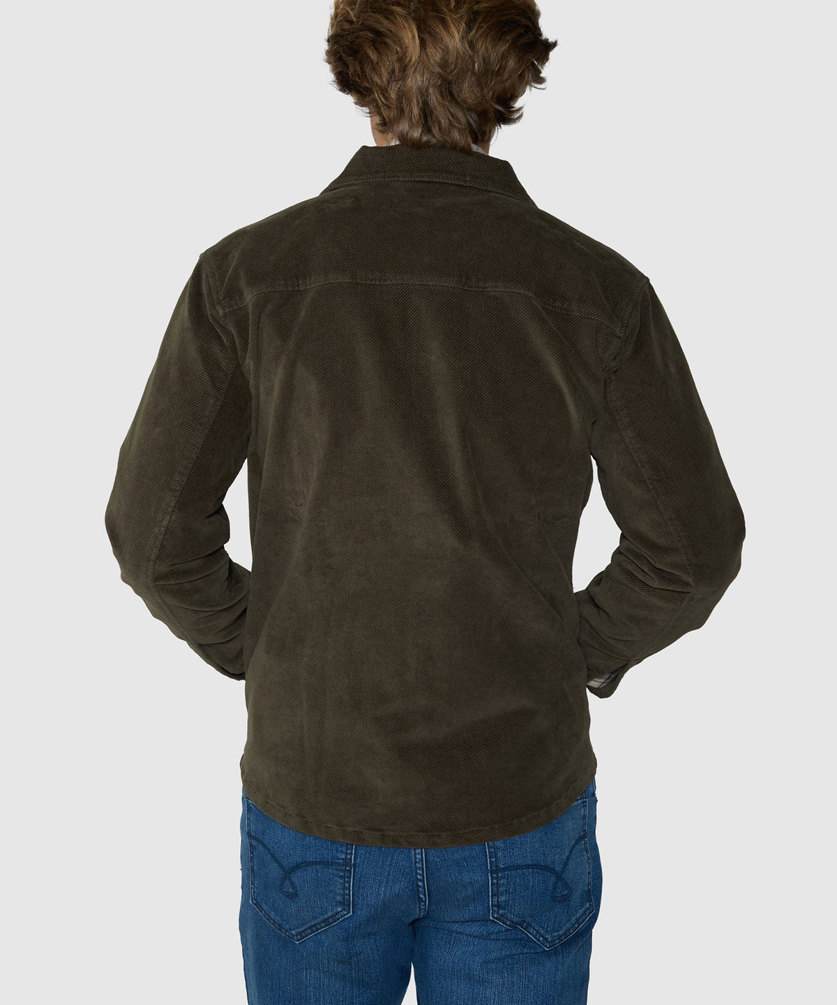 Westport Black Stone Mountain Moleskin Shacket - Olive, Men's Big & Tall