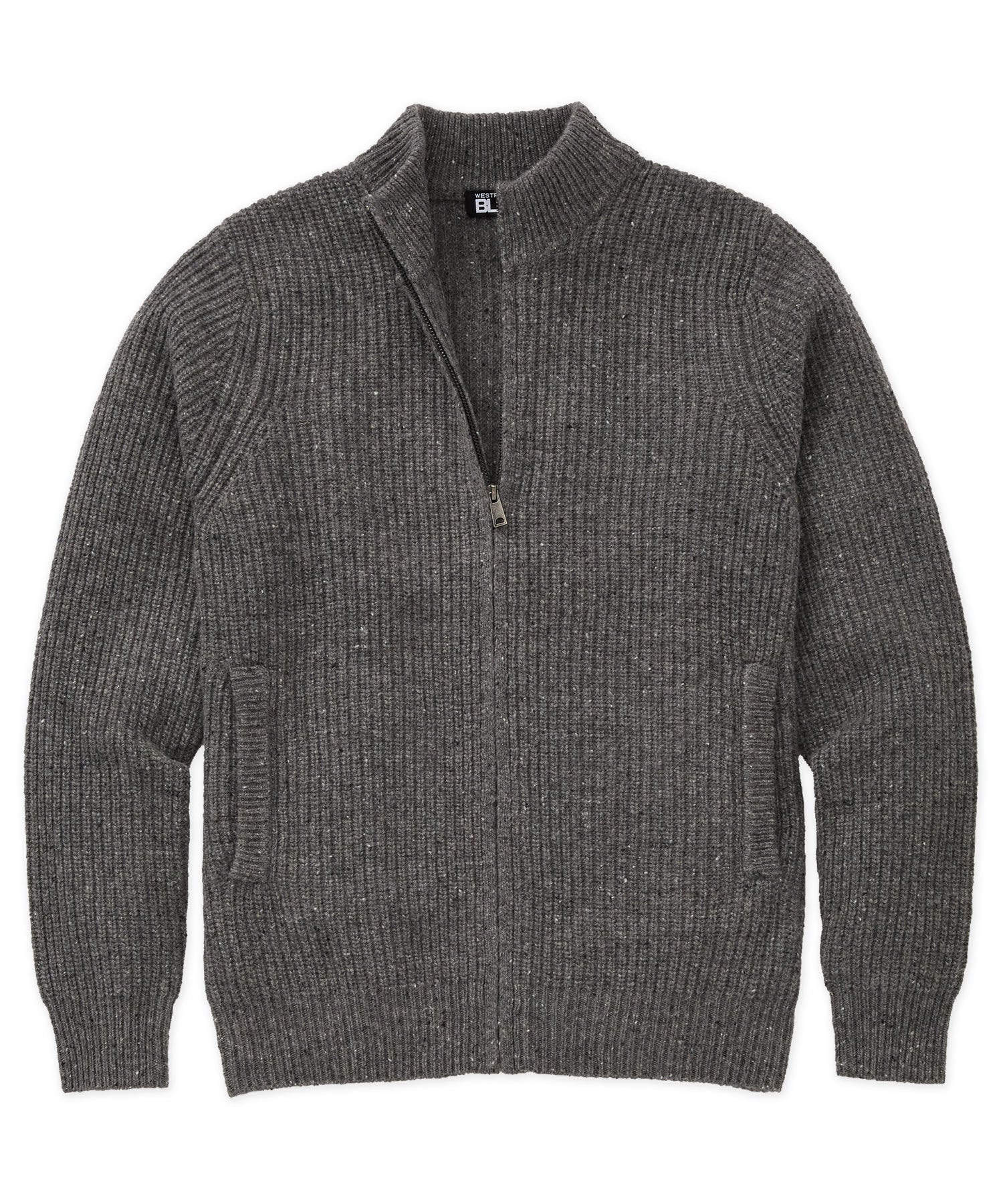 Westport Black Big & Tall Full-Zip Cardigan | Westport Big & Tall