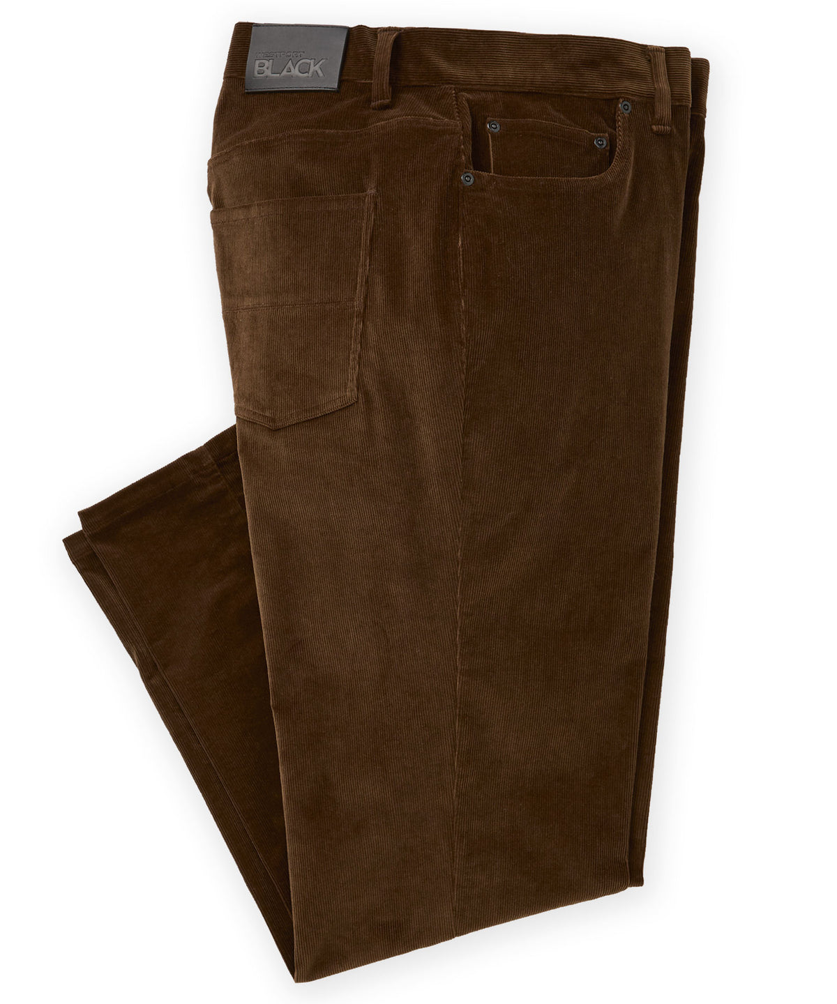 Westport Black Briarwood Stretch Five-Pocket Corduroy Pant - Brown, Men's Big & Tall