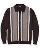 Westport Black Long Sleeve Rico Button Front Knit Shirt - Espresso