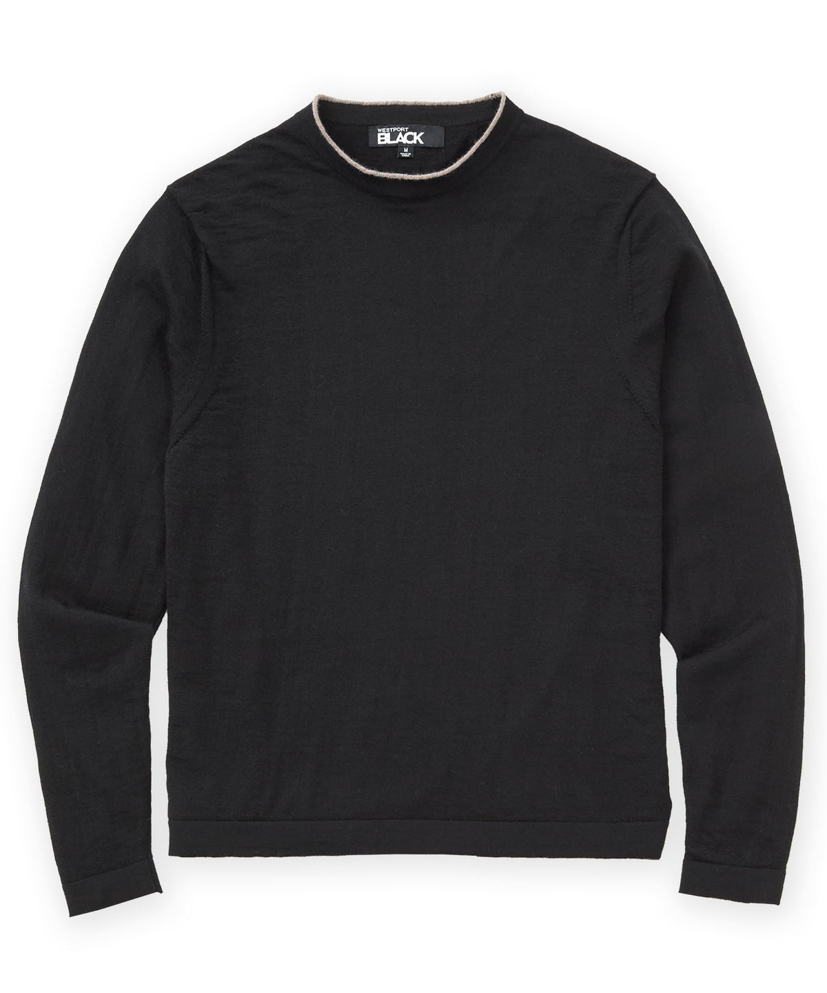 Westport Black Long Sleeve Westbrook Crew, Men's Big & Tall