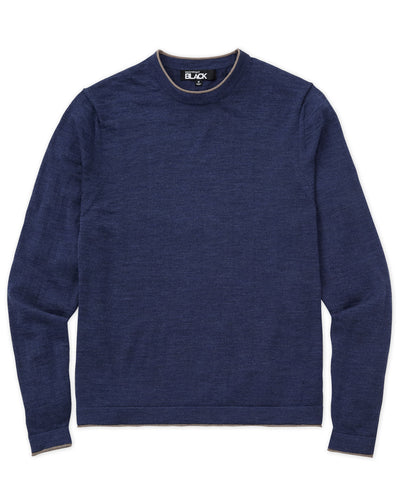 Westport Black Long Sleeve Westbrook Crew, Men's Big & Tall