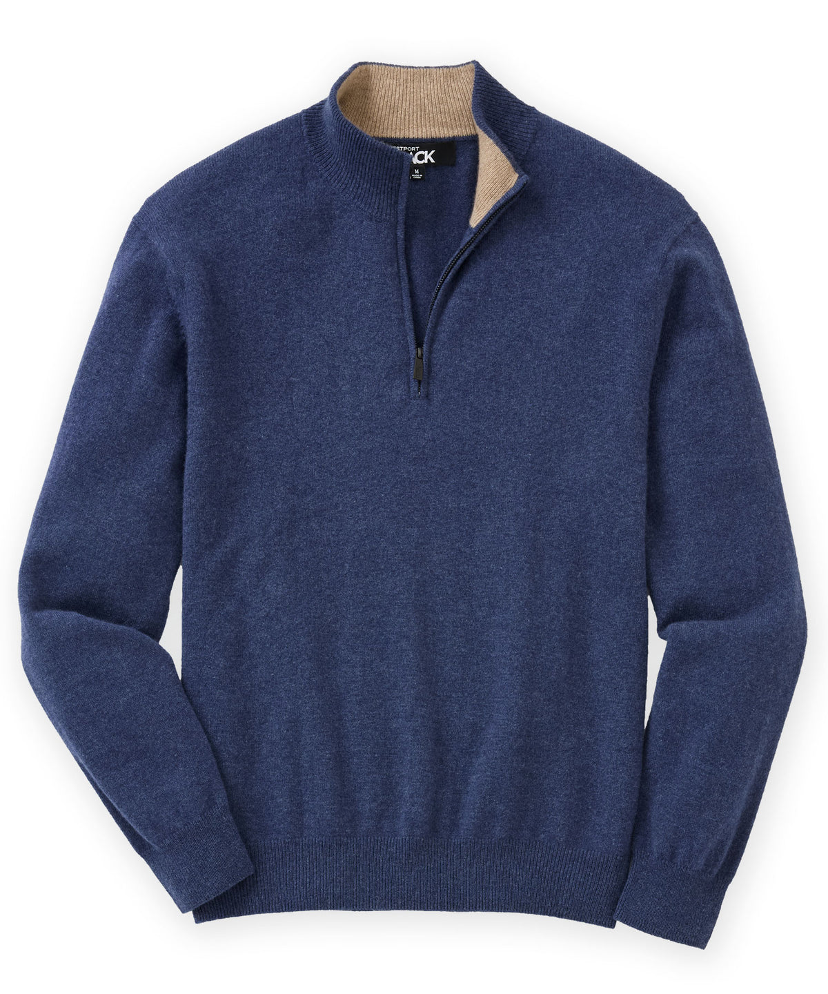 Westport Black Long Sleeve Heritage Quarter-Zip Pullover - Indigo, Men's Big & Tall