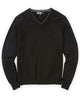 Westport Black Carmichael Cashmere Blend Mouline V-Neck Sweater