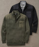 Westport Black Ribbed Military Half-Zip Pullover